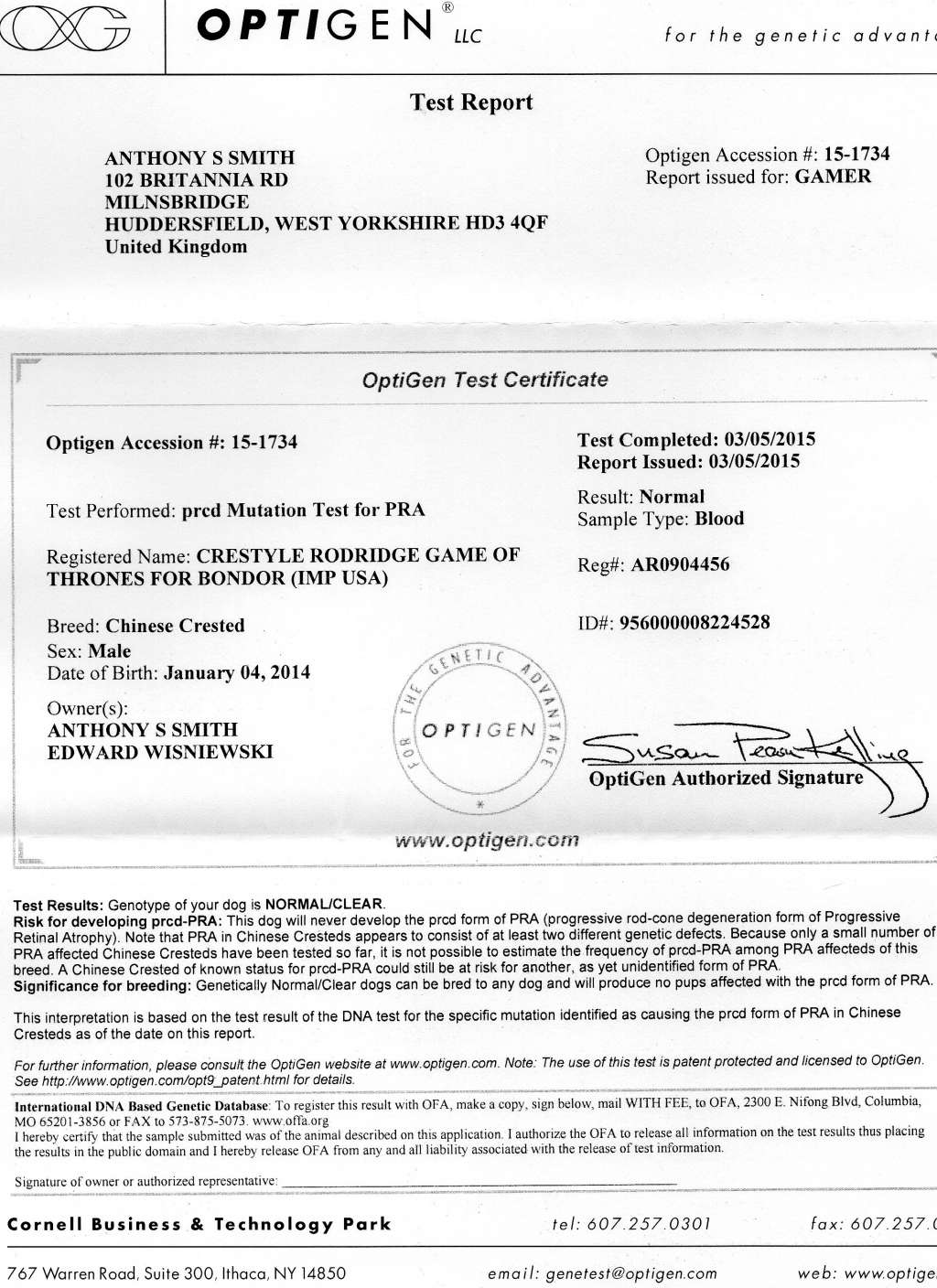 CH Crestyle Rodridge Game Of Thrones For Bondor